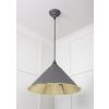 Smooth Brass Hockley Pendant in Bluff