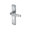 Heritage Brass Door Handle for Euro Profile Plate Deco Design Satin Chrome finish