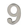 Heritage Brass Numeral 9 Self Adhesive 51mm (2") Satin Nickel finish