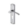 Project Hardware Door Handle for Euro Profile Plate Luca Design Polished Chrome finish