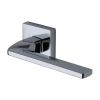 Sorrento Door Handle Lever Latch on Square Rose Indigo Design Polished Chrome finish