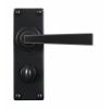 Arundel Lever Handle on Backplate (Bathroom - Right Hand) - Flat Black