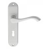 Andros Lever On Lock Backplate - Satin Chrome