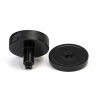 Black Brompton Centre Door Knob (Plain)