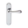 Astro Lever On Latch Backplate - Polished Chrome