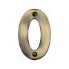 Heritage Brass Numeral 0 Face Fix 76mm (3") Antique Brass finish