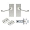 Contract Victorian Scroll Latch Pack - Satin Nickel