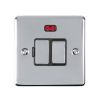 Eurolite Enhance Decorative Switched Fuse Spur With Neon Indicator Polished Chrome