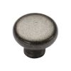 Rustic Pewter Cabinet Knob Round Design 38mm