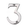 Heritage Brass Numeral 3 Face Fix 51mm (2") Polished Chrome finish