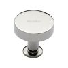 Heritage Brass Cabinet Knob Disc Design with Base 32mm Polished Nickel finish