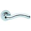 Squiggle Lever On Round Rose  - Polished Chrome