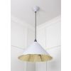 Smooth Brass Hockley Pendant in Birch