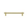 Heritage Brass Cabinet Pull Industrial Design 128mm CTC Polished Brass Finish