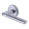 Sorrento Door Handle Lever Latch on Round Rose Lena Design Apollo finish