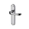 Heritage Brass Door Handle Lever Latch Gloucester Design Polished Chrome finish