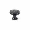 Black Hammered Cabinet Knob - Medium