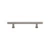 Heritage Brass Cabinet Pull T-Bar Design with 16mm Rose 128mm CTC Satin Nickel Finish