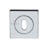 Sorrento Keyhole Square Escutcheon Polished Chrome finish