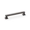 Alexander & Wilks - Jesper Square Cabinet Pull Handle - Dark Bronze PVD - Centres 160mm