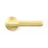 Satin Brass Brompton Lever on Rose Set (Plain)