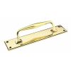 Aged Brass 300mm Art Deco Pull Handle on Backplate