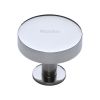 Heritage Brass Cabinet Knob Disc Design with Base 38mm Polished Chrome finish