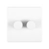 Eurolite Concealed 3mm 2 Gang Dimmer White