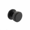 Millhouse Brass Harrison Solid Brass Knurled Mortice Door Knob on Concealed Fix Rose - Matt Black