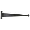 Black 18" Penny End T Hinge (pair)