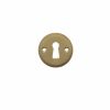 Millhouse Brass Solid Brass Open Key Hole Escutcheons - Satin Brass