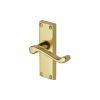 Project Hardware Door Handle Lever Latch Malvern Short Design Polished Brass finish