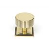 Aged Brass Judd Cabinet Knob - 38mm (Square)