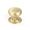 Satin Brass Mushroom Mortice/Rim Knob Set