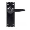 Black Oak Lever Latch Set