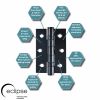 Eclipse 14917 - 76x51x2mm BLK Ball Bearing Hinge Grade 7 - (Pair) - Matt Black