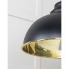 Smooth Brass Harborne Pendant in Elan Black