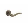 Old English Warwick Lever Door Handle on Round Rose - Matt Antique Brass