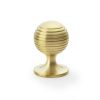 Alexander & Wilks - Caesar Cupboard Knob on Round Rose - Satin Brass PVD - 38mm