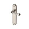 Heritage Brass Door Handle Lever Latch Charlbury Design Satin Nickel finish