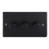 Eurolite Enhance Decorative 3 Gang Dimmer Matt Black