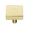 Heritage Brass Cabinet Knob Square Design 32mm Polished Brass finish