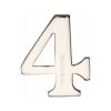 Heritage Brass Numeral 4 Self Adhesive 51mm (2") Polished Nickel finish