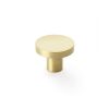 Alexander & Wilks - Hanover Plain Cupboard Knob - Satin Brass - Knob 38mm