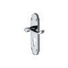 Heritage Brass Door Handle for Euro Profile Plate Builders' Range Polished Chrome finish