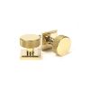 Polished Brass Brompton Mortice/Rim Knob Set (Square)