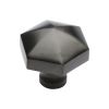 Heritage Brass Cabinet Knob Classic Hexagon Design 32mm Matt Bronze finish