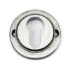 Pewter Round Euro Escutcheon (Art Deco Rose)