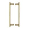 Heritage Brass Back to Back Door Pull Handle Round Bar Design 336mm&nbsp;Polished Brass Finish