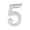 Heritage Brass Numeral 5 Self Adhesive 51mm (2") Satin Chrome finish